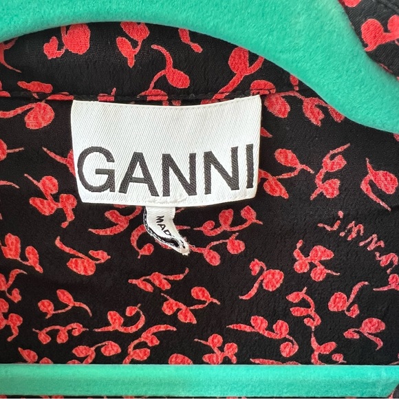Ganni Printed Shirt Dress Crepe Material - Picture 6 of 10